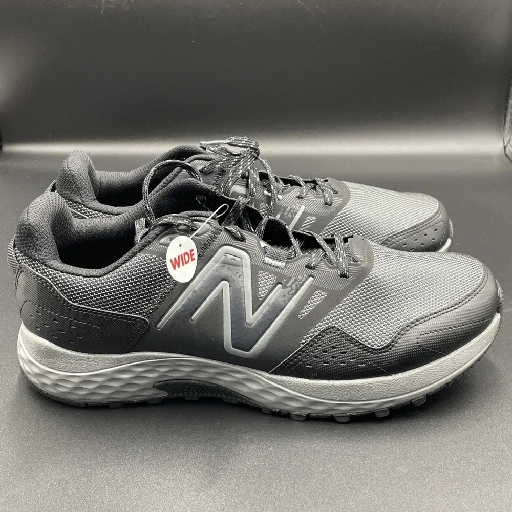 New Balance 410v8 Trail Running Shoes Black Grey MT410LB8 Mens Size 10.5 Wide 4E